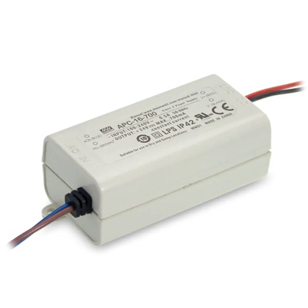 LED Driver 25.2W 50V 500mA APC-25-500 Meanwell AC-DC Switching Power Supply APC-25 Series MEAN WELL C.C Power Supply