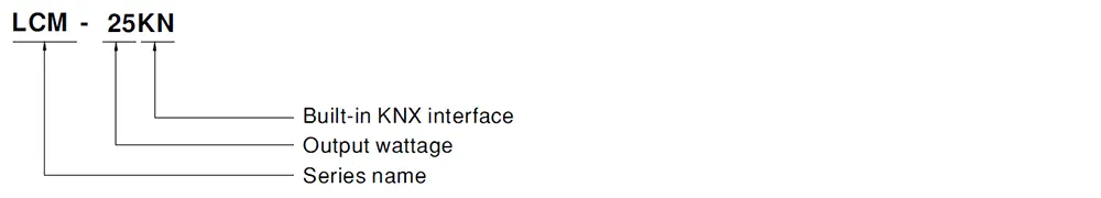 LCM-25KN Series Model Encoding