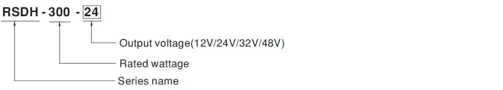 RSDH-300 Series Model Encoding